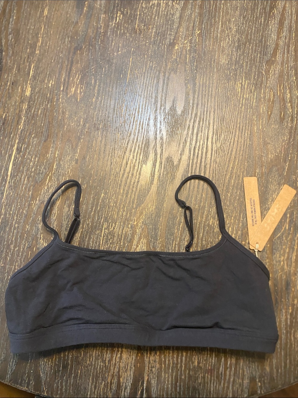 SKIMS Black everyday cotton scoop medium NWT Bralette